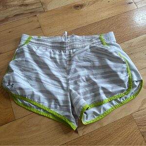 Under Armour Gray and Green Running Shorts